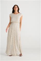 BRAVE & TRUE CHAMPAIGNE SHELLY DRESS 