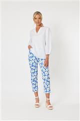 GORDON SMITH BLUE FLOWER PRINT PANTS