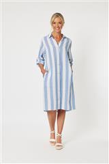 GORDON SMITH BLUE STRIPES HAMPTONS DRESS