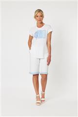 GORDON SMITH WHITE APPLIQUE TEE