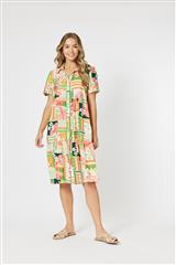 THREADZ MULTI TROPICAL CANCUN DRESS 