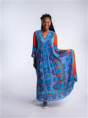 JOLIE BLUE MULTI ELAINE DRESS 