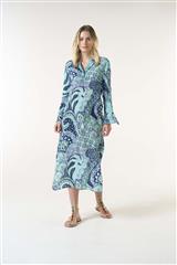 ONE SEASON BLUE BRAZIL BLUE LONG GENIE DRESS