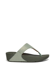 FIT FLOP GREEN LULU SHIMMER TOE POST SANDAL