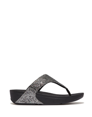 FIT FLOP SILVER GLITTERBALL TOE POST SANDAL