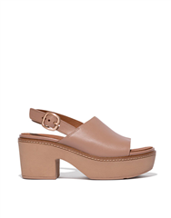 FIT FLOP BEIGE PILAR MULE LEATHER SANDAL