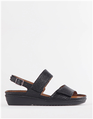 FROGGIE BLACK TWO STRAP SANDAL 