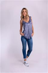 MADE IN ITALY BLUE LACE CAMI 