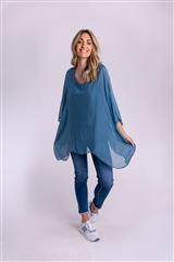 MADE IN ITALY TEAL BATWING TOP 