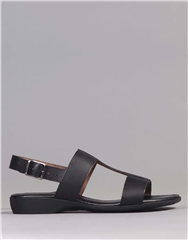 FROGGIE BLACK T-BAR SLINBACK SANDAL 