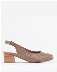 FROGGIE STONE SLINGBACK BLOCK HEEL