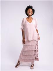 MADE IN ITALY PINK FRILL DRESS 