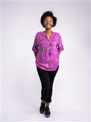 MADE IN ITALY PURPLE SEQUINS BLOUSE 