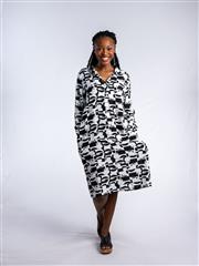 JOLIE BLACK WHITE ELZETTE DRESS 