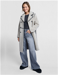 YAYA DOVE GRAY FAUX SHEARLING COAT