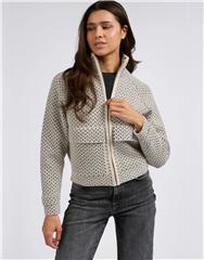 YAYA CHALK WHITE KNITTED JACKET 