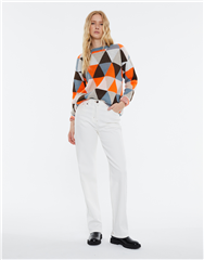 ANDAM MULTI COLOUR TRIANGLE KNIT JERSEY 