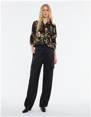 ANDAM BLACK CALLA LILY SHIRT 