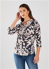 FDJ MONARCH PRINT HENLEY TOP