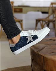 JULZ WHITE NAVY JOSE SNEAKER 