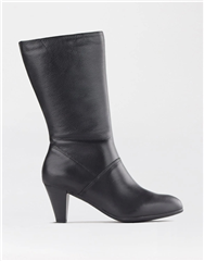 FROGGIE BLACK HEELED BOOTS 