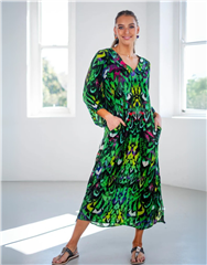 ICONIC GREEN JUNGLE GLORIA DRESS