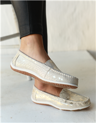 JULZ SILVER SNAKE SABLE SLIP ON 