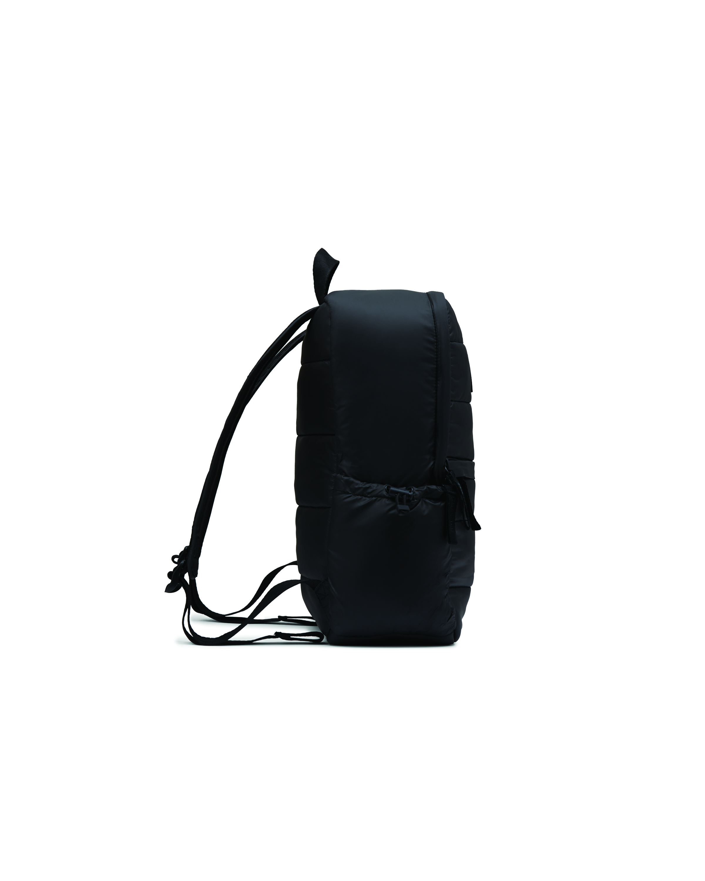 black puffer backpack