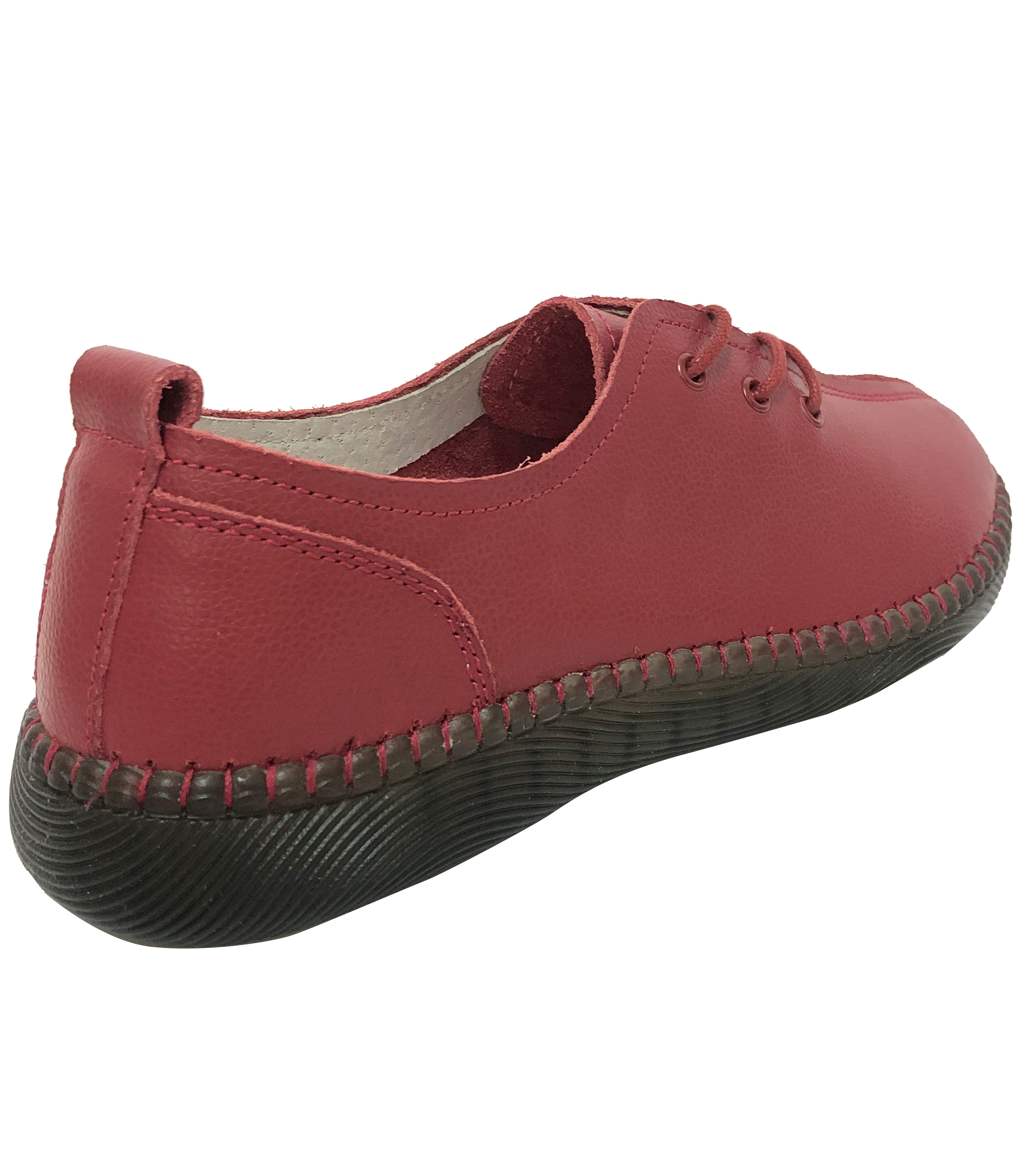 JOLIE RED LEATHER LACE-UP SHOE | Rosella - Style inspired by elegance